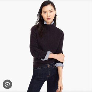 Point Sur J.Crew Mockneck Alpaca Wool Sweater Black Size Small